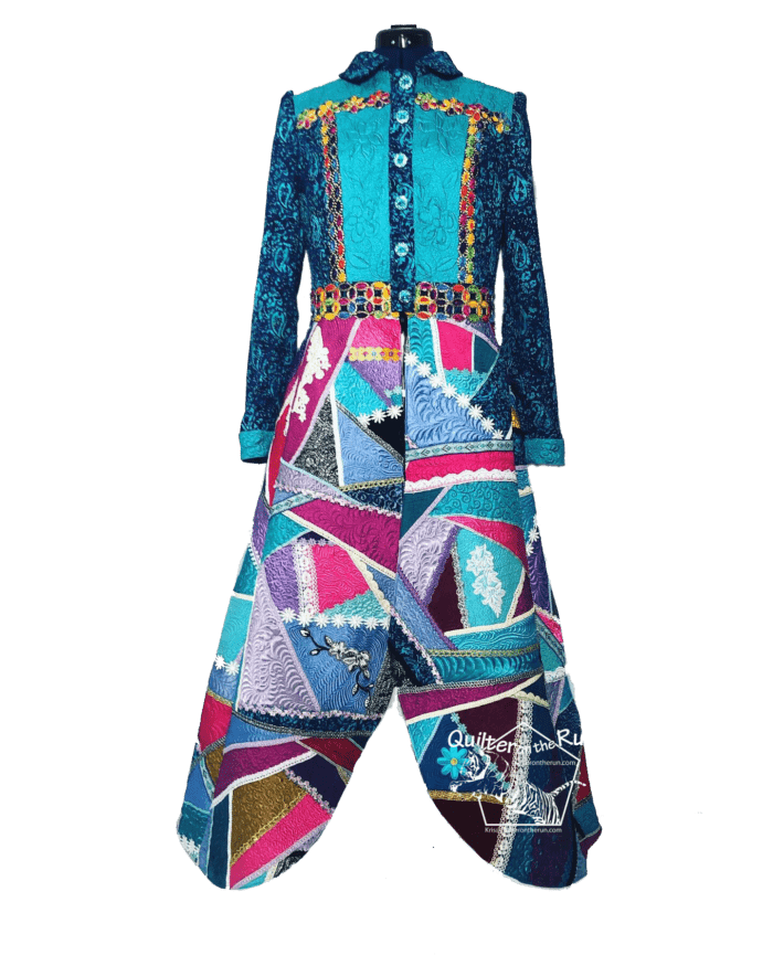 flower power quilted garment