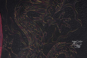 quilted leather chinese dragons