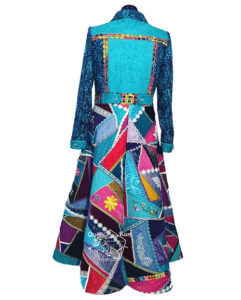 flower power back quilted garment