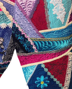 detail quilted garment trim and lace