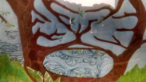 tiger quilt in progress