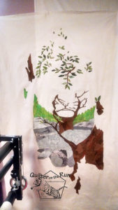 tiger quilt in progress