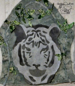 tiger quilt in progress