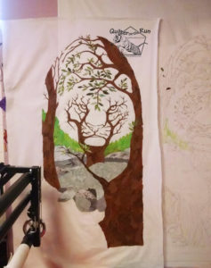 tiger quilt in progress