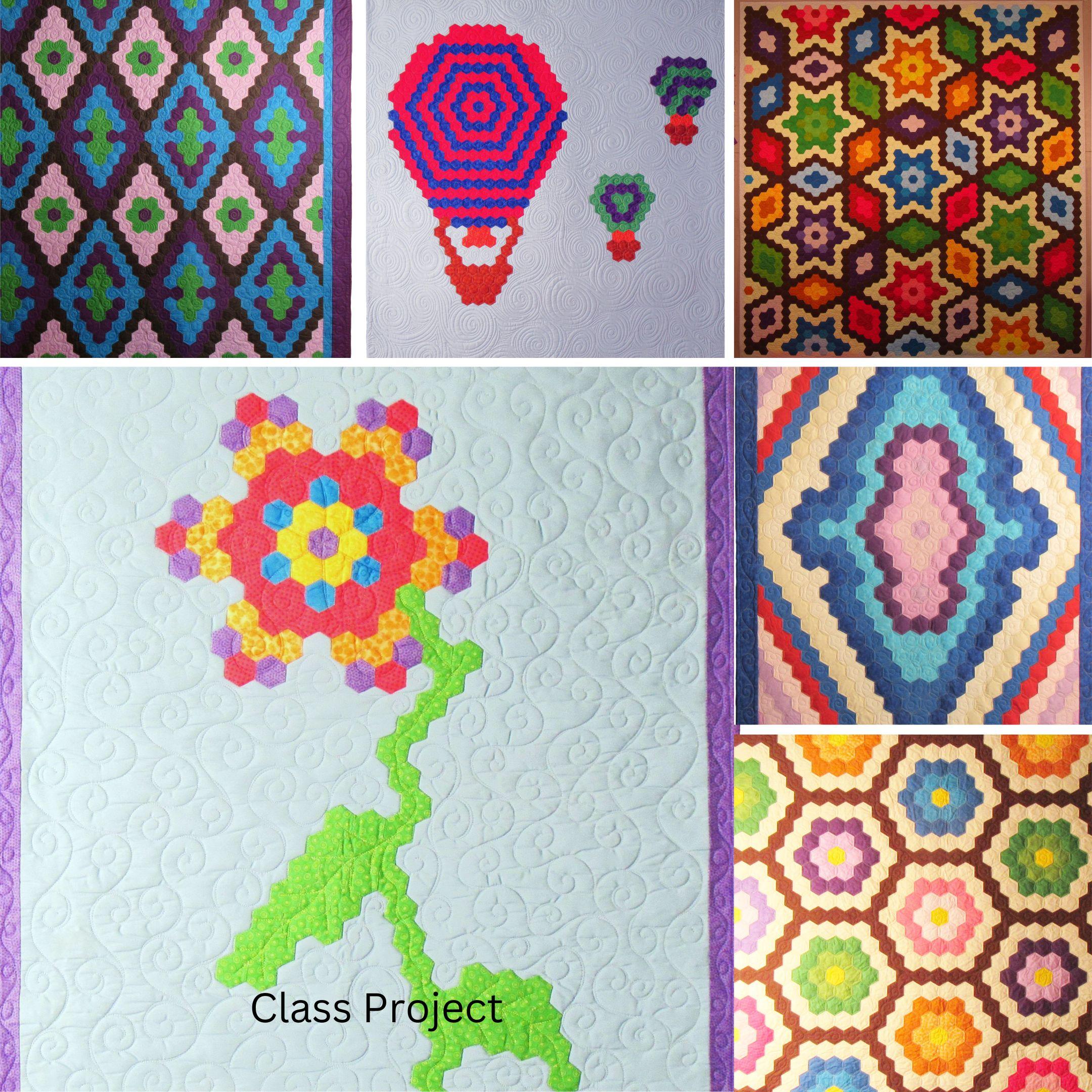 hexagon quilts no y seams no paper piecing