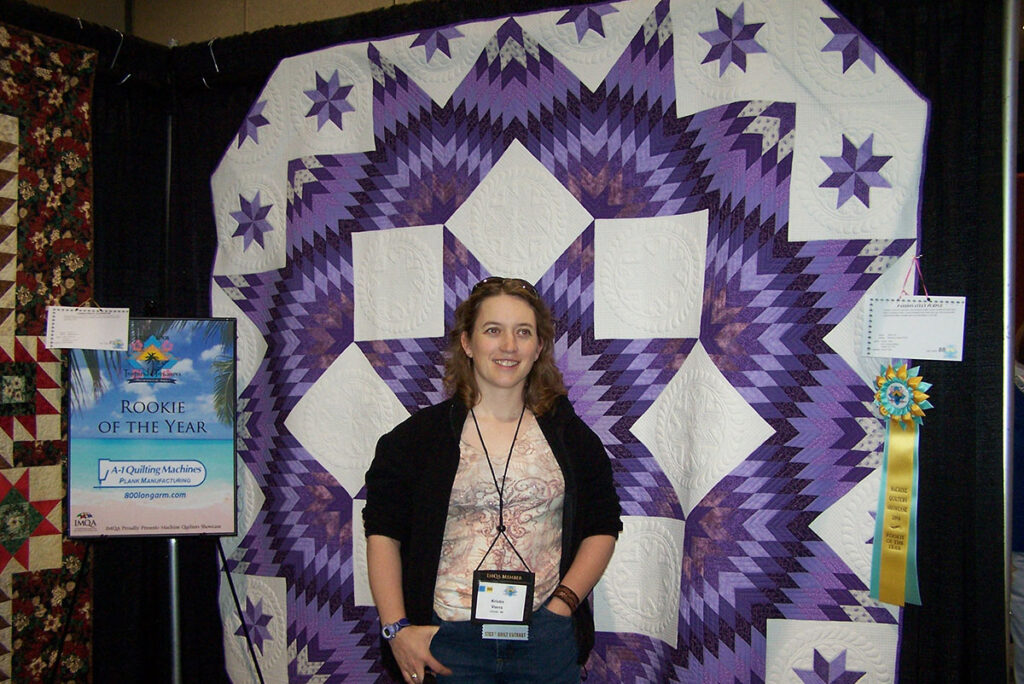 kris vierra passionately purple quilt mqs rookie award