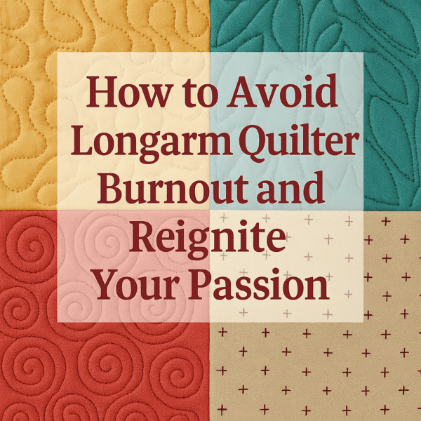 avoid longarm quilter burnout