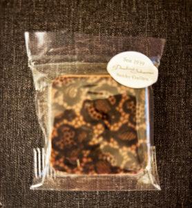 embroidered praline chocolate