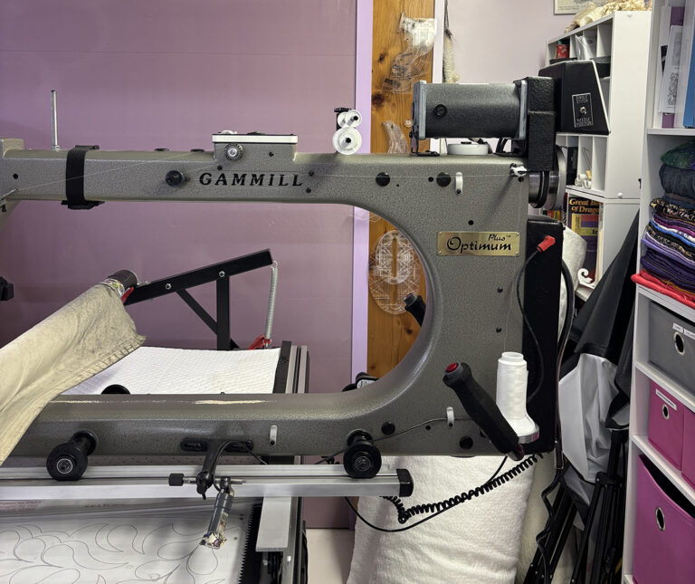 clearance on the back of a longarm machine