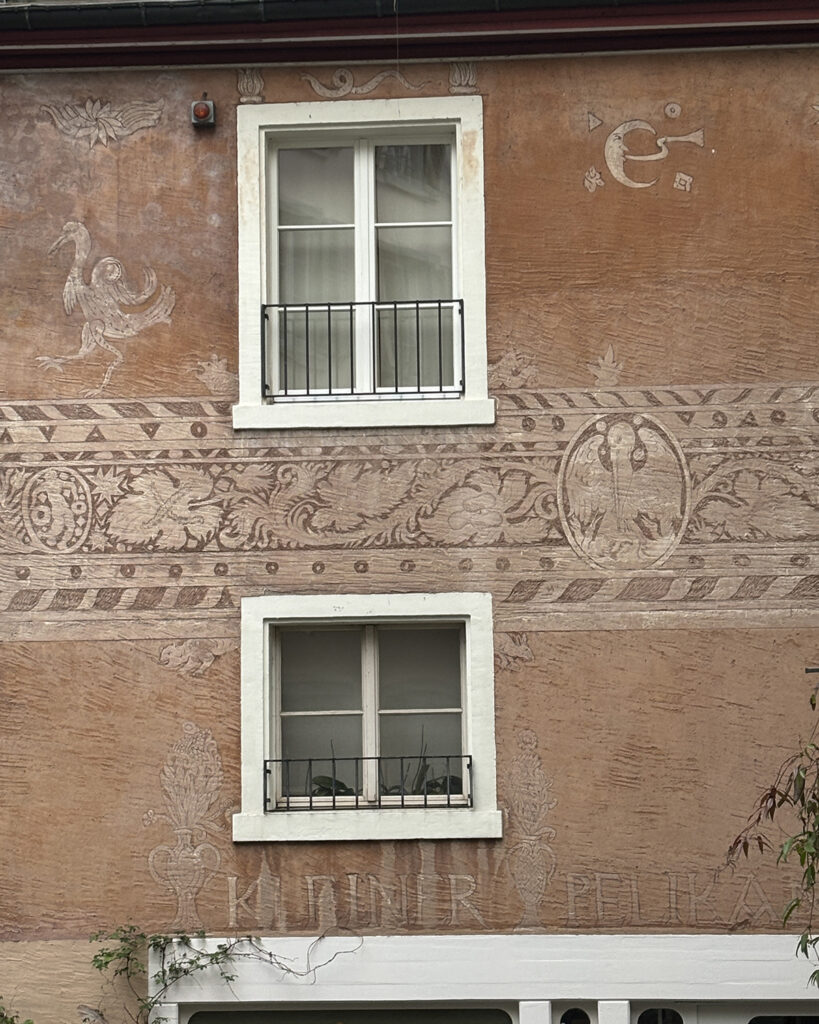 textile design on a building in st gallen