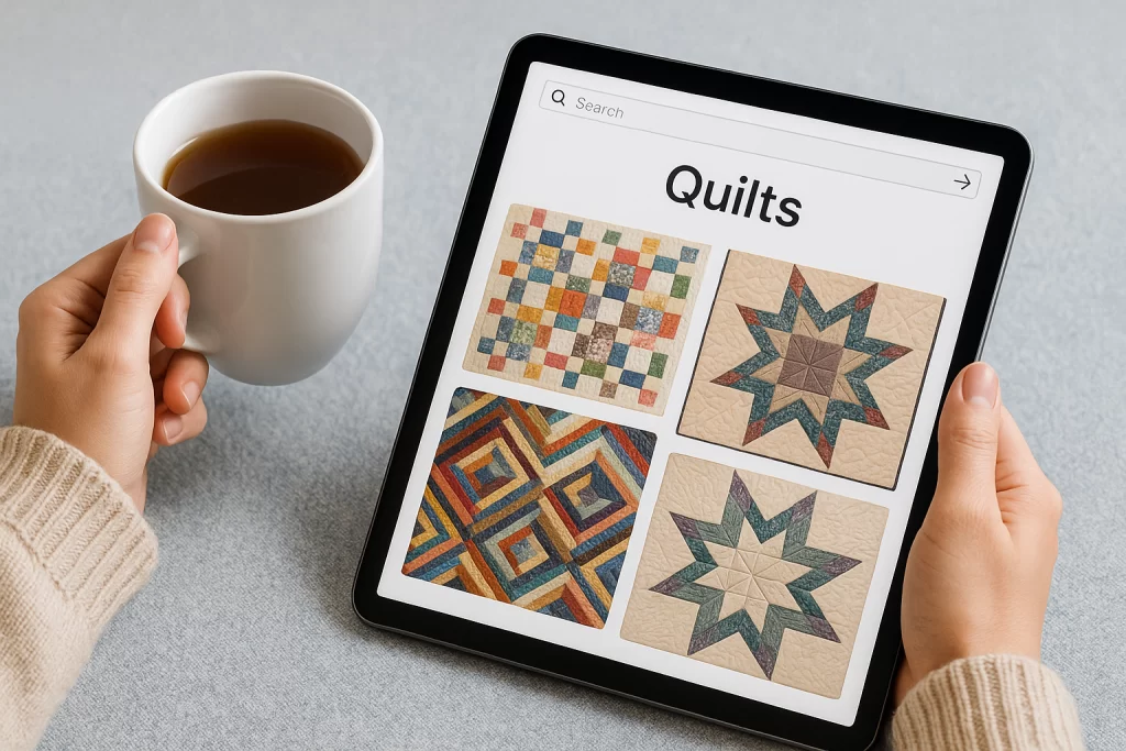 tablet with quilting website
