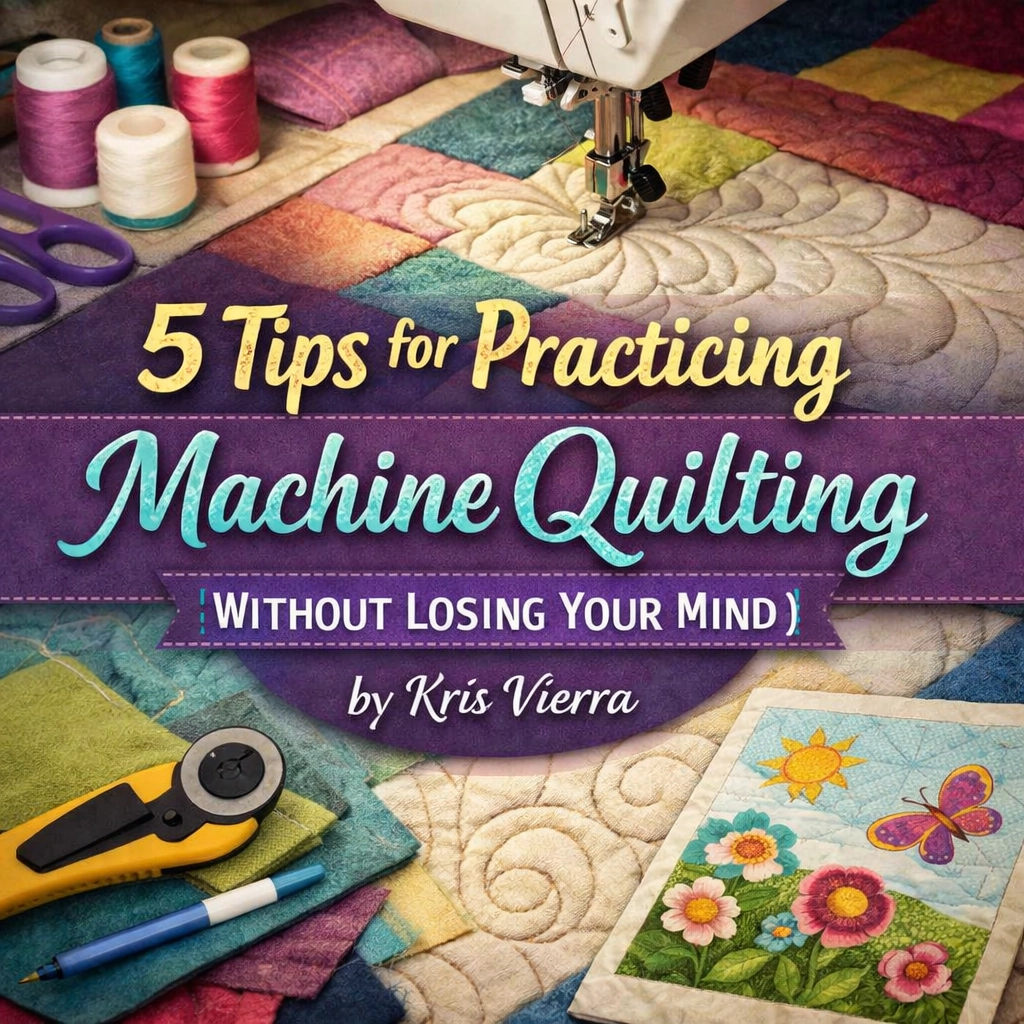 5 tips for practicing machine quilting sewing machine fabric rotary cutter