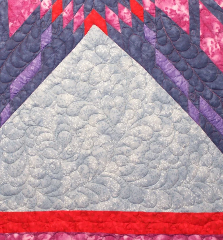 burgoyne surrounded wool batting quilting close up